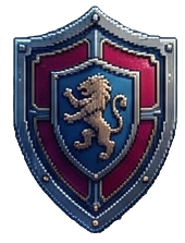 Gold rank shield