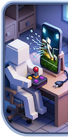 Joystick and motion control banners in ReBot Football War