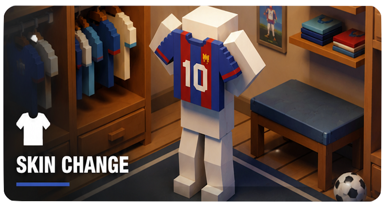 ReBot wardrobe and skin customization screen